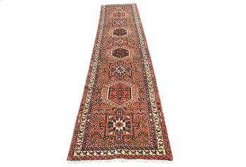 Vintage Tribal Runner Rug 3X13 Ft Rusty Pink