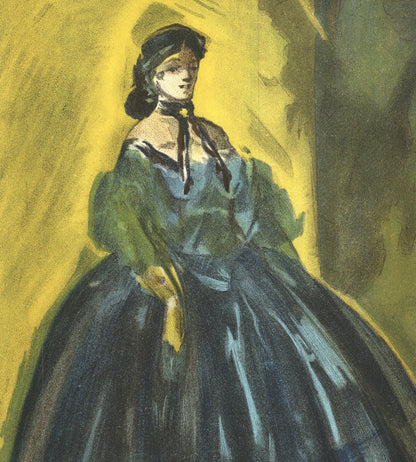 Lena Leclercq Les Femmes Dans L'Atelier Ii " Lithograph Vintage