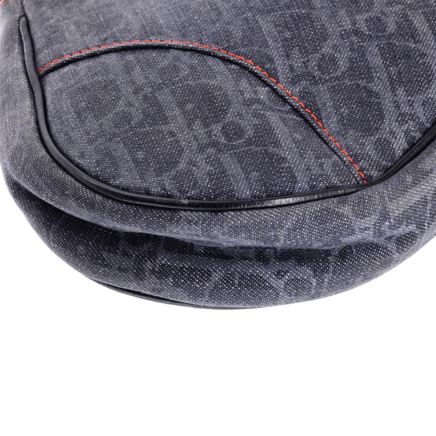 Christian Dior Vintage Saddle Bag Diorissimo Denim Mini
