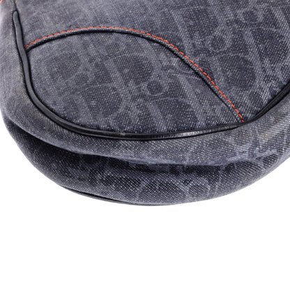 Christian Dior Vintage Saddle Bag Diorissimo Denim Mini