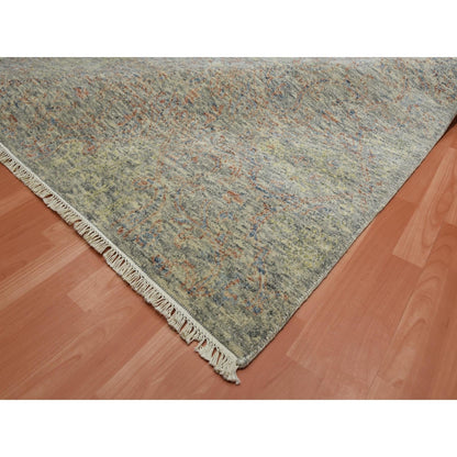 8'10"X12' Colorful Modern Salt And Pepper Design Wool Hand Knotted Rug
