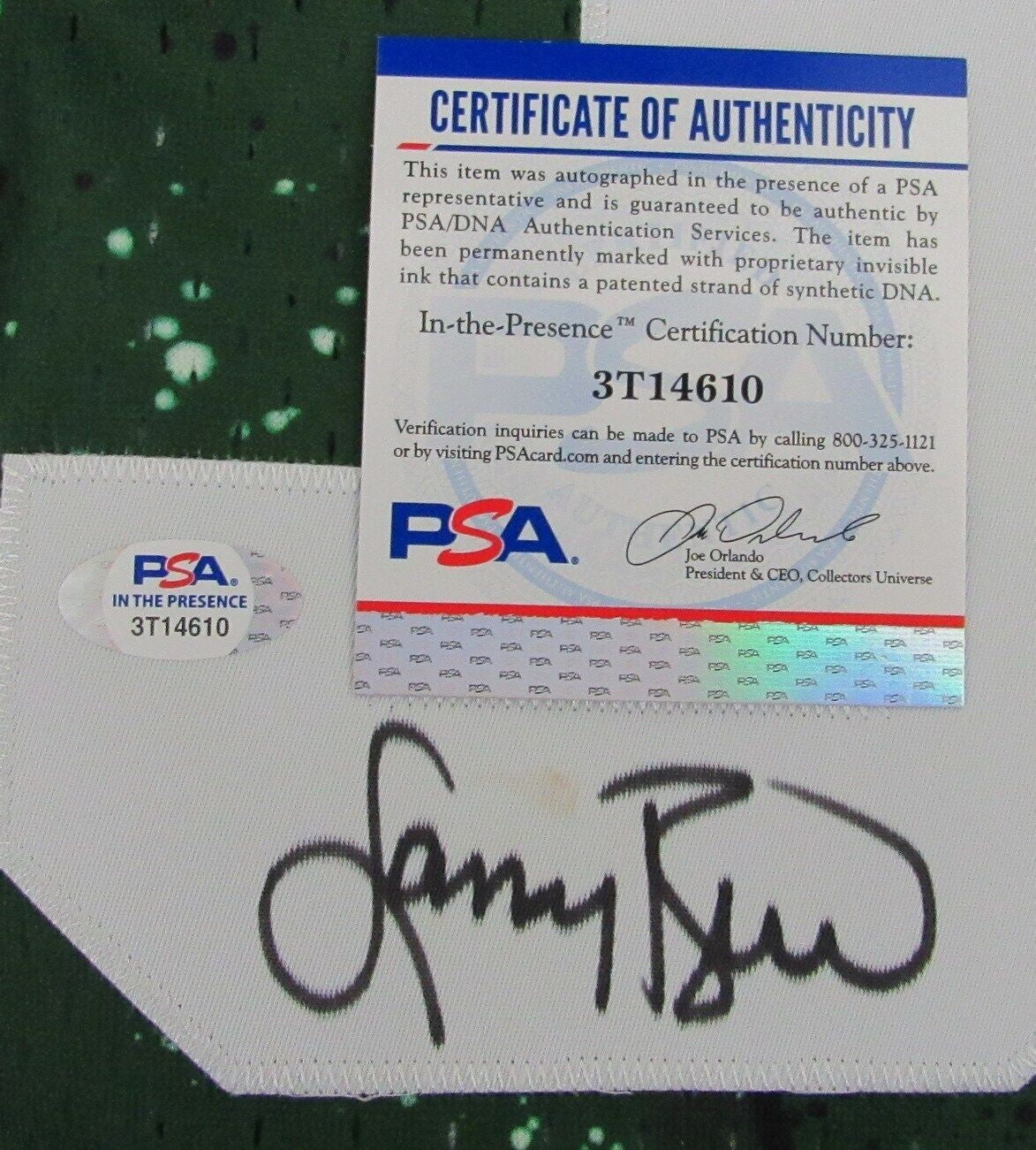 Larry Bird Autographed Green Mitchell  Ness Hyper Swingman Jersey Psa/Dna 179395