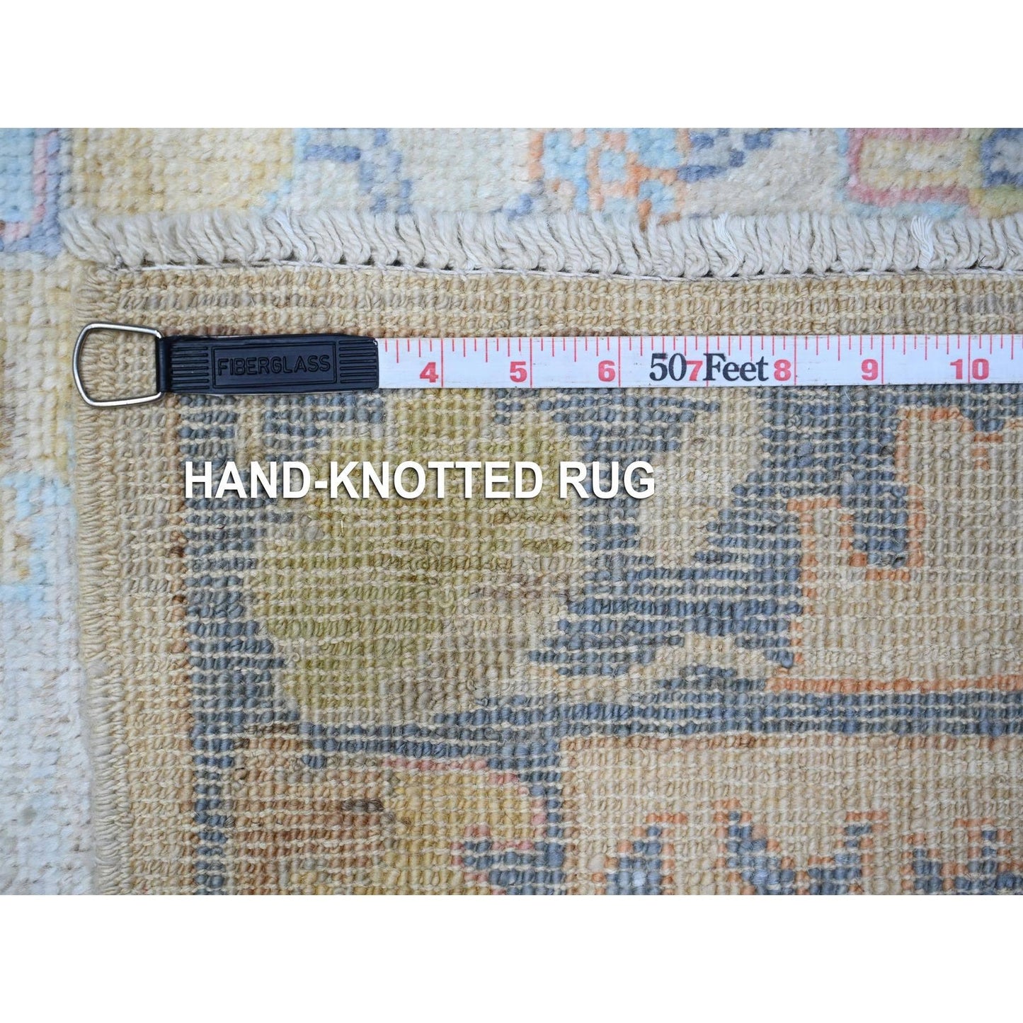2'10"X15'10" Gray Afghan Angora Oushak Oversized Runner Oriental Rug