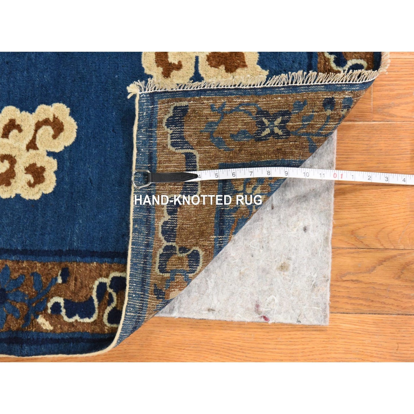 3'X5'6" Imperial Blue Antique Chinese Peking Soft Wool Hand Knotted Rug