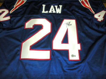 Ty Law Ne Patriots Beckett/Coa Signed Official