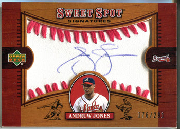 Andruw Jones 2002 Upper Deck Sweet Spot Signatures Autographed Card #176/291