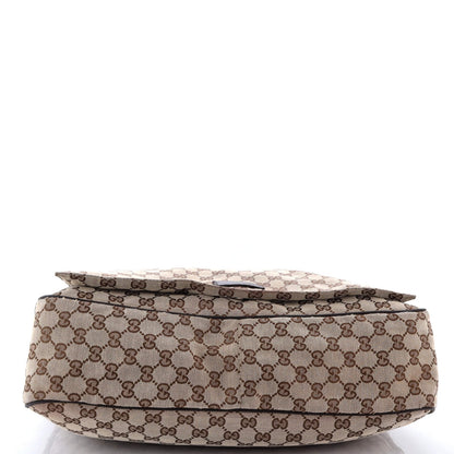 Gucci Flap Messenger Bag Gg Canvas Large