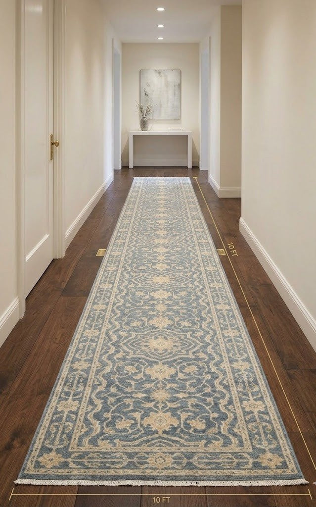 2'6X19'9 Hand-Knotted Oriental Rug Floral Style Transitional Hallway Carpet