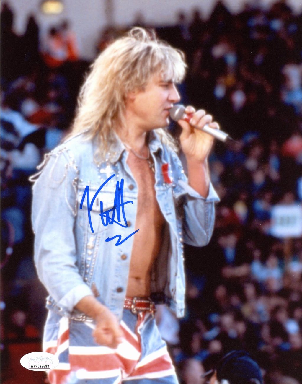 Joe Elliott Autographed 8X10 Photo Def Leppard Jsa