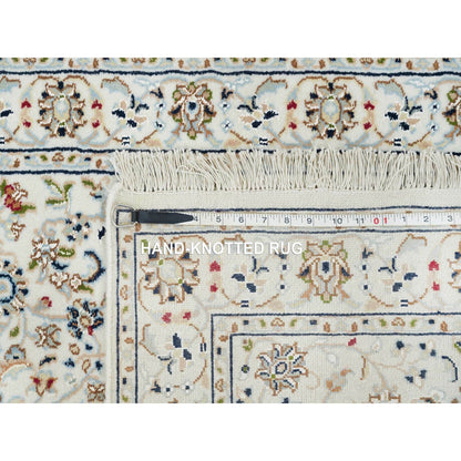 2'8"X16'4" Ivory Hand Knotted Nain Design 250 Kpsi Wool Xl Runner Rug