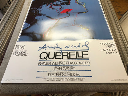 Andy Warhol Querelle Blue " Poster Pop Art Blue, Red Movies