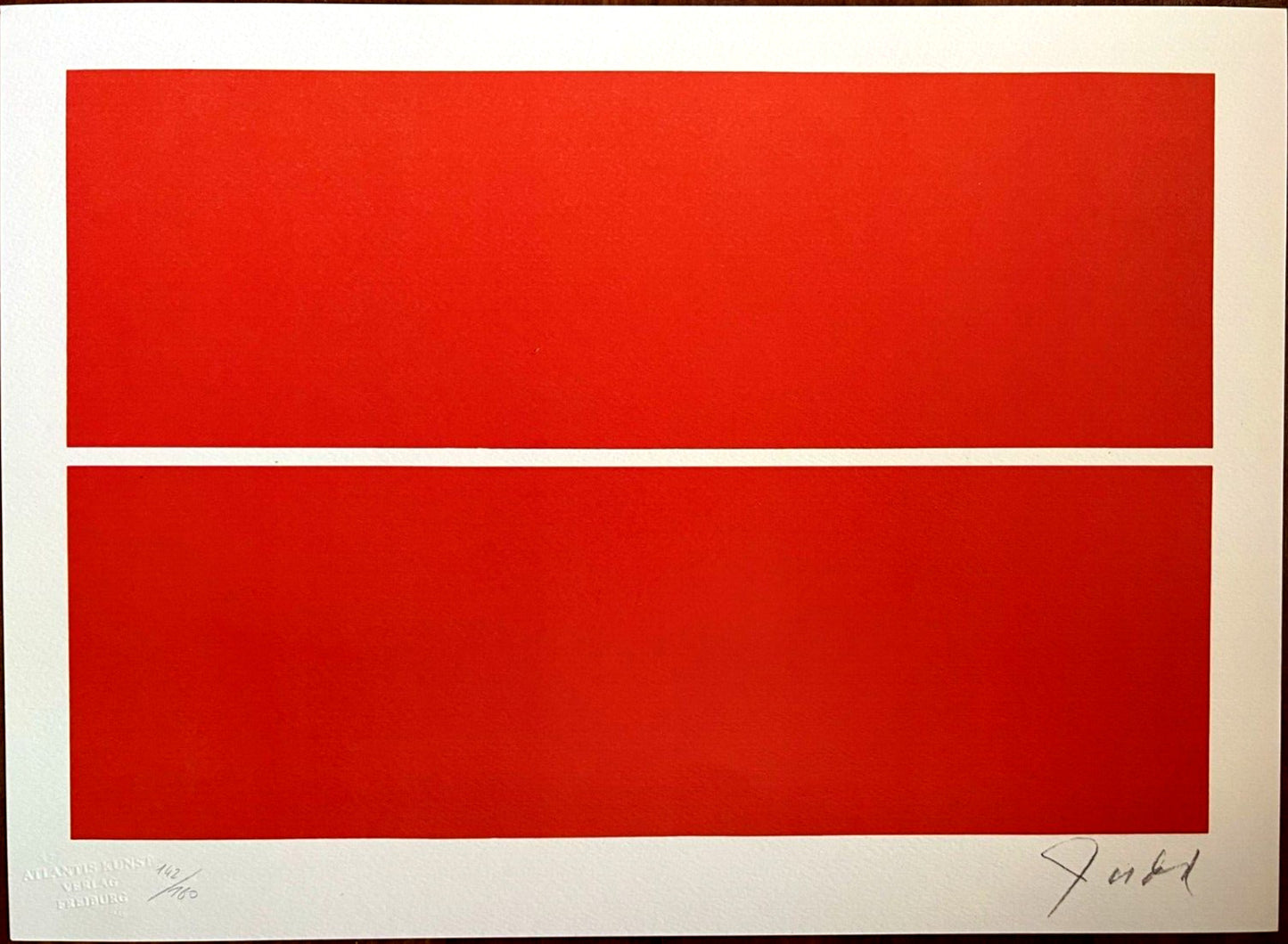 Donald Judd Lithograph Coa Signed Numbered Stamped (In 180 Ex)