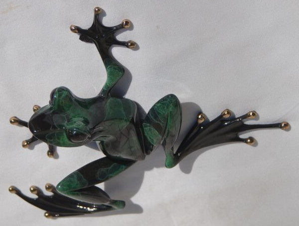 Tim Cotterill (Frogman) 9In Green Frog 303/2000 Signed 1992 Bronze