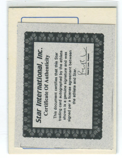 1984 Star Company Gary Cater Autographed Card