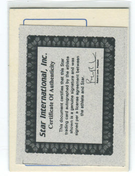 1984 Star Company Gary Cater Autographed Card