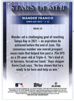 Wander Franco 2022 Topps Stars Of Mlb Rookie Card #Smlb-20