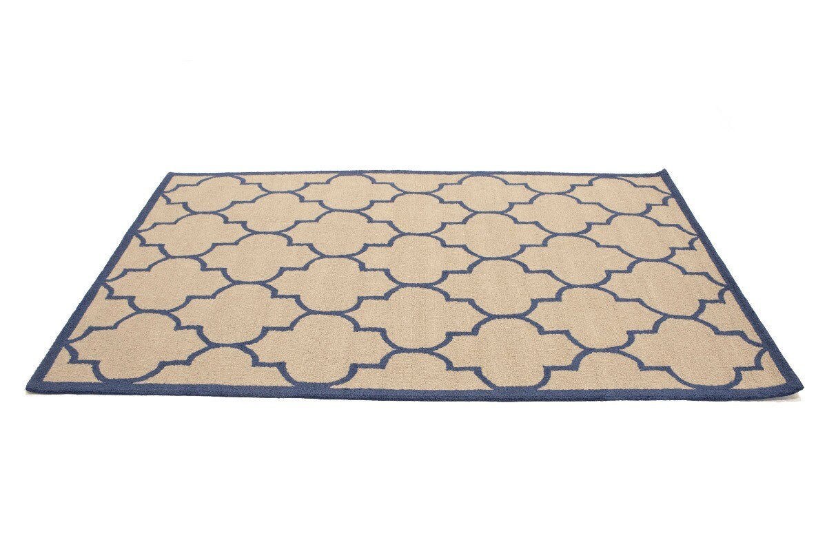 Cream Modern Contemporary Trellis Foyer 5X8