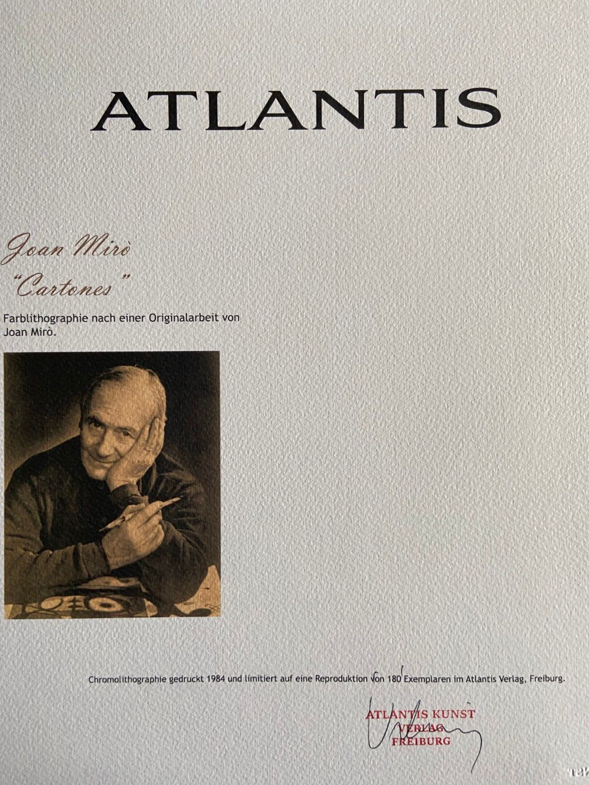 Joan Mir Lithograph Coa Signed Op Certified Numbered Limited