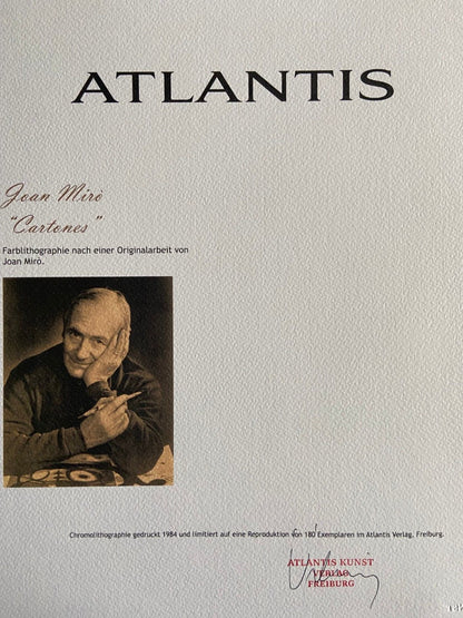 Joan Mir Lithograph Coa Signed Op Certified Numbered Limited