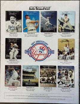 David Cone Autographed New York Post The Yankees Century Program (Jsa)