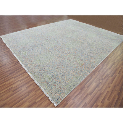 12'X15'2" Oversize Wool Obscured And Subtle Collection Oriental Rug