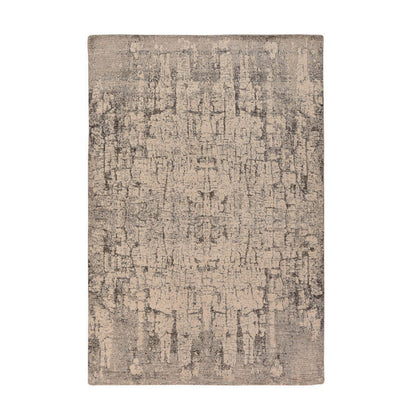 6'X9' Oyster Gray Fossil Design All Wool Hand Knotted Modern Oriental Rug