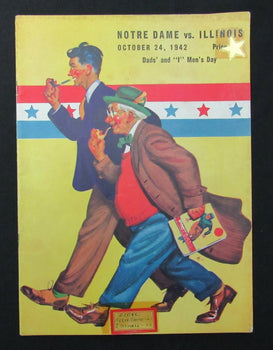 10/24/1942 Notre Dame Vs. Illinois College Program 186028