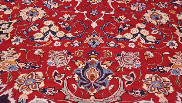 Vintage Handmade Oriental Rug 10X13 Traditional Floral One of a Kind Carpet