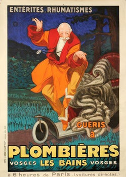 Jean D'Ylen Plombieres Les Bains Authentic  1931 Original French Travel Poster