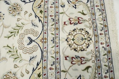 Floral Medallion Classic Indo-Nain Handmade Oriental Rug 8X10 ft