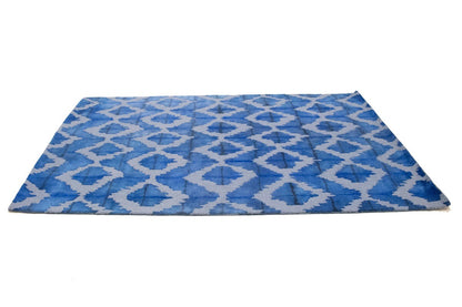 Blue Abstract Design Living Room Decor 5X8