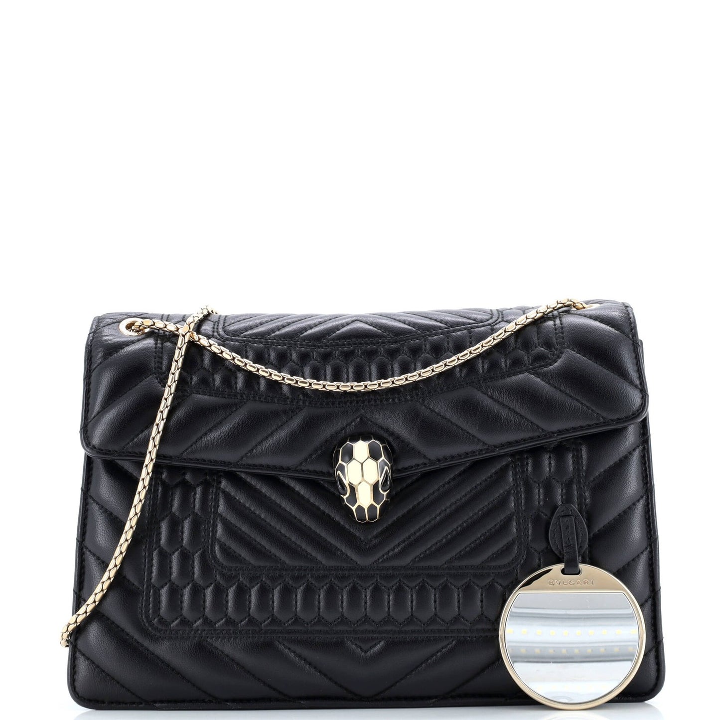 Bvlgari Serpenti Forever Shoulder Bag Quilted Leather Medium