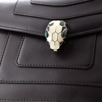 Bvlgari Serpenti Forever Square Shoulder Bag Leather Small