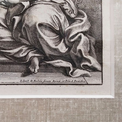 1674 Engraving Raphael Frontispiece - Pietro Aquila after Carlo Maratta