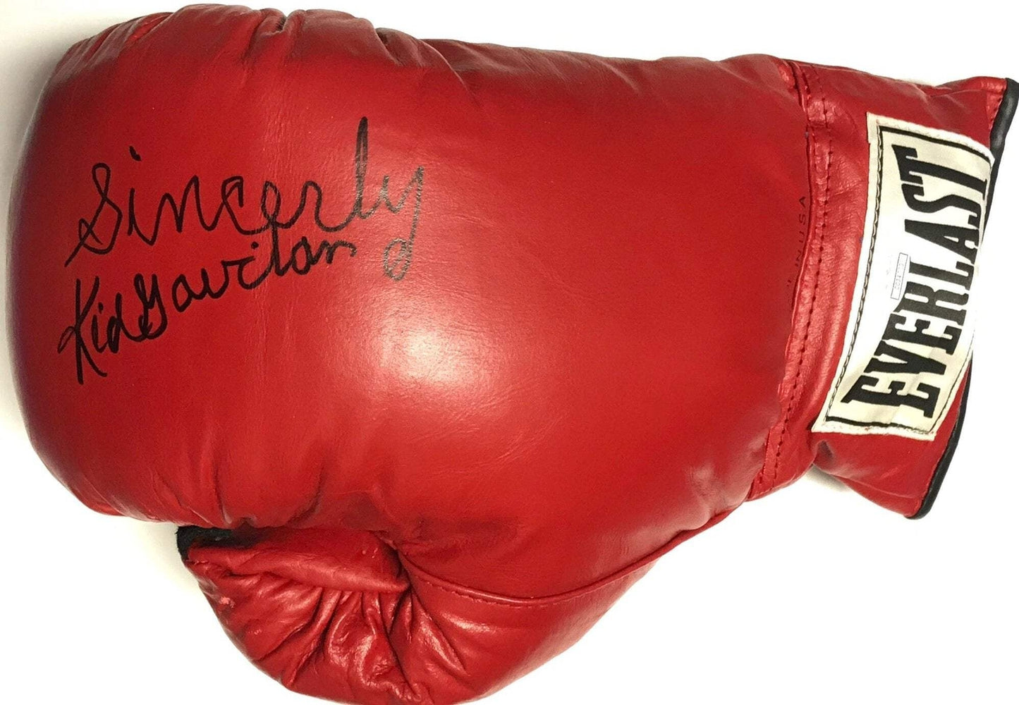 Kid Gaviln Autographed Red Everlast Right Boxing Glove (Jsa)