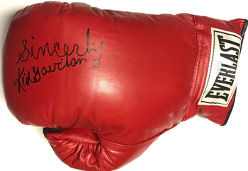 Kid Gaviln Autographed Red Everlast Right Boxing Glove (Jsa)
