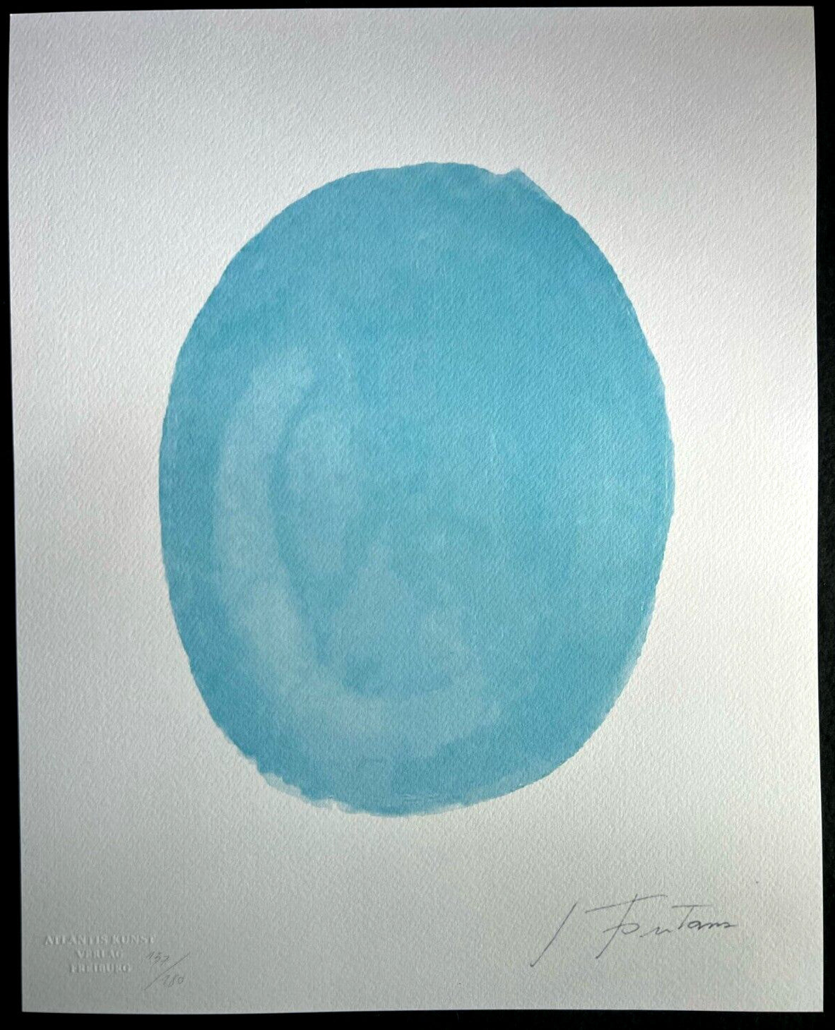 Lucio Fontana Lithograph 1978 Coa Signed In Pen Numbered In Pencil