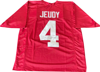 Jerry Jeudy Autographed Alabama Custom Jersey