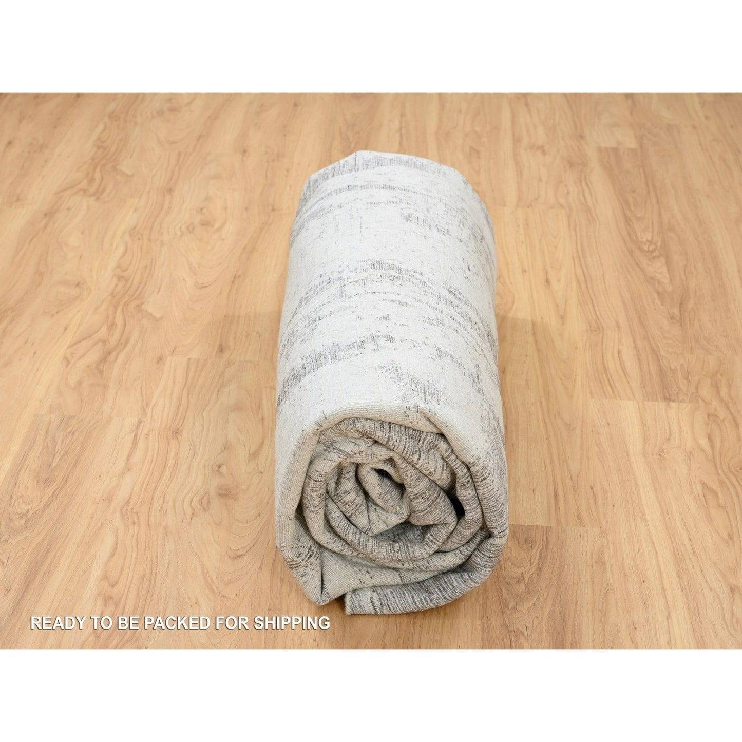 10'X10' Black Modern Design Wool And Silk Hand Loomed Round Rug