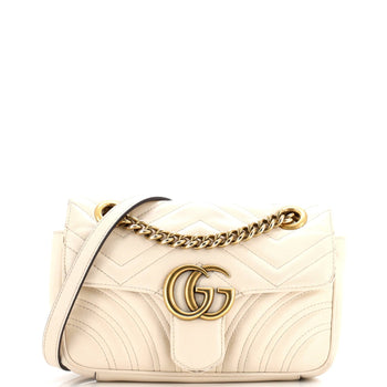 Gucci Gg Marmont Flap Bag Matelasse Leather Mini