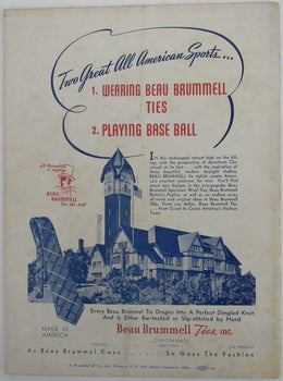 1940 World Series Program Cincinnati Reds Vs.