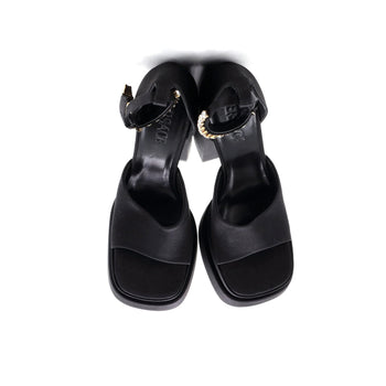 Versace Women'S Medusa Aevitas Platform Sandals Satin With Crystals