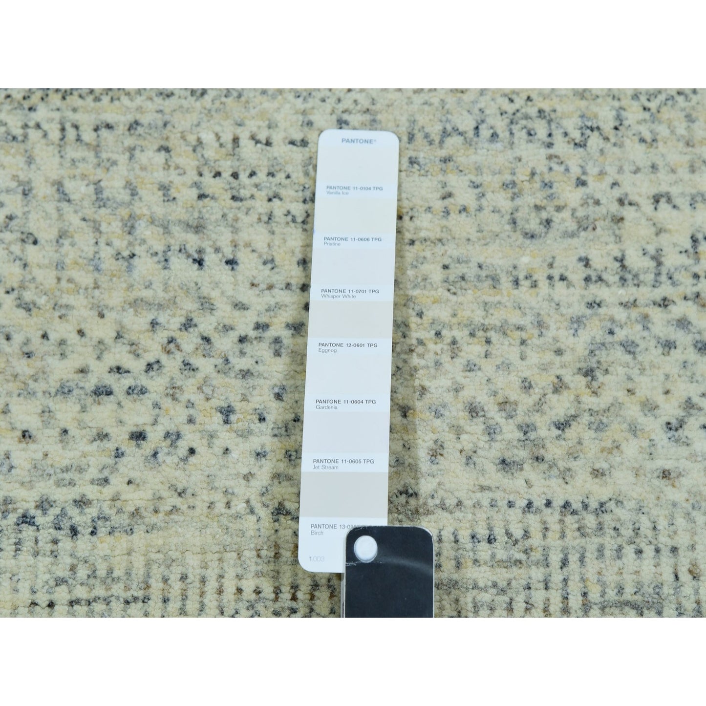 2'6"X29'9" Aesthetic White Wool Modern Grass Hand Knotted Xl Runner Rug