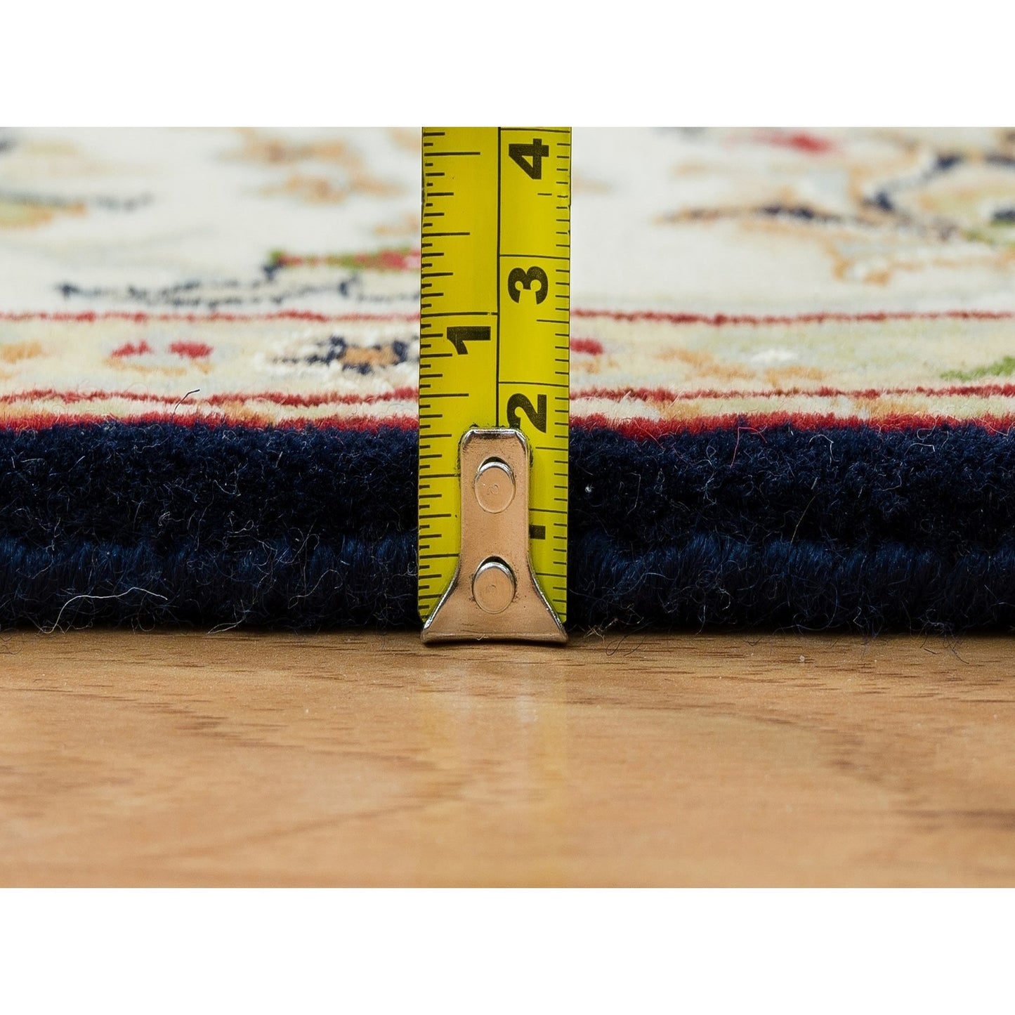 4'8"X6'9" Midnight Blue Nain Design 250 Kpsi Hand Knotted 100% Wool Rug