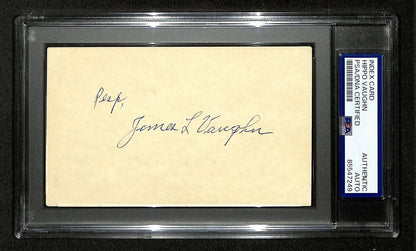 Hippo Vaughn Signed/Inscribed 3X5 Index Card Chicago Cubs Psa/Dna 199302