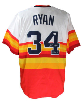 Nolan Ryan Hof Autographed Nike Baseball Jersey