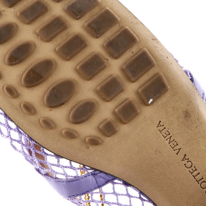 Bottega Veneta Women'S Chain Stretch Ballerina Flats Mesh And Leather