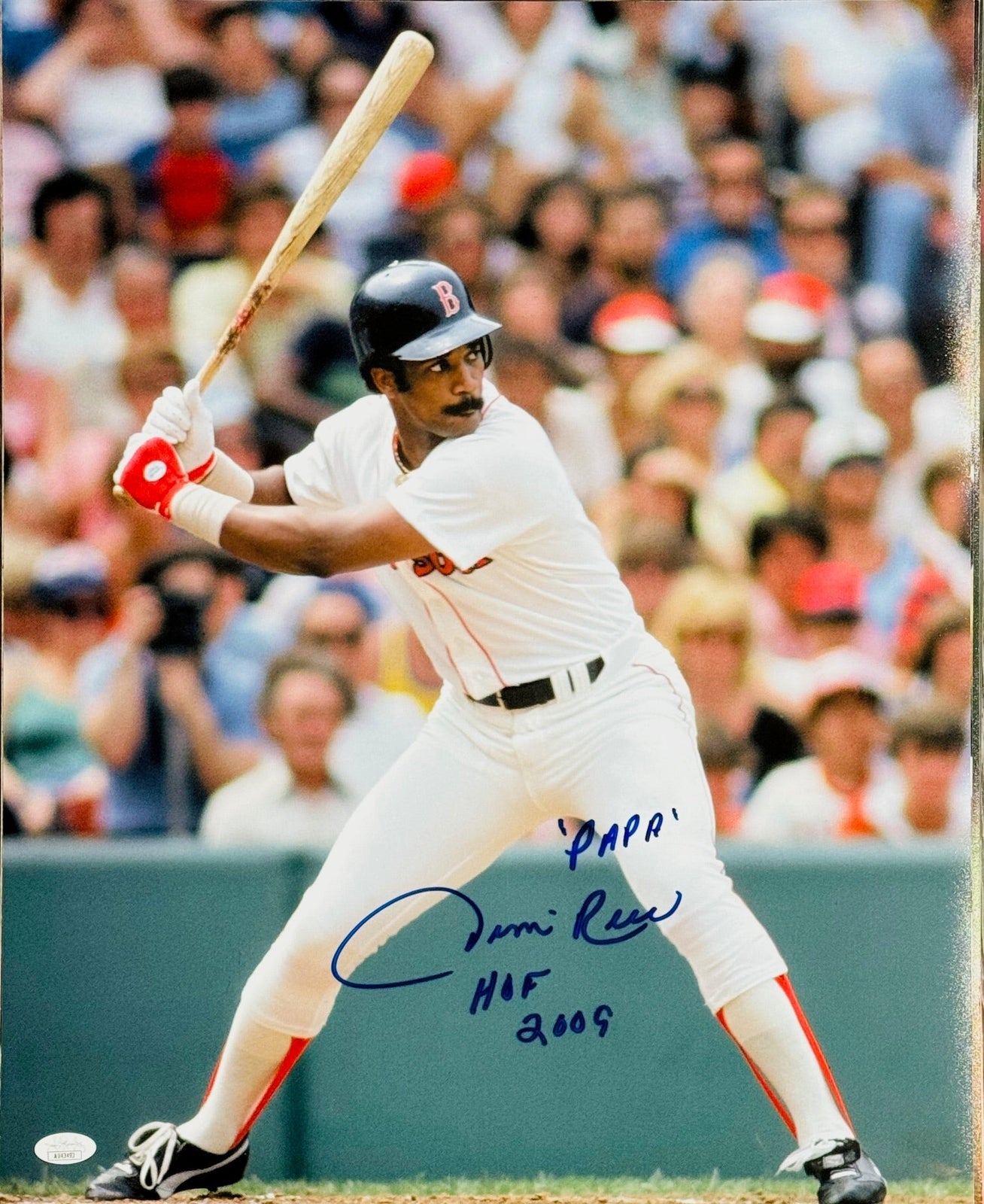 Jim Rice Autographed Red Sox 16X20 Baseball Photo