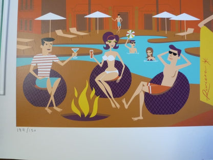 Signed Shag Silkscreen Retreat Riviera