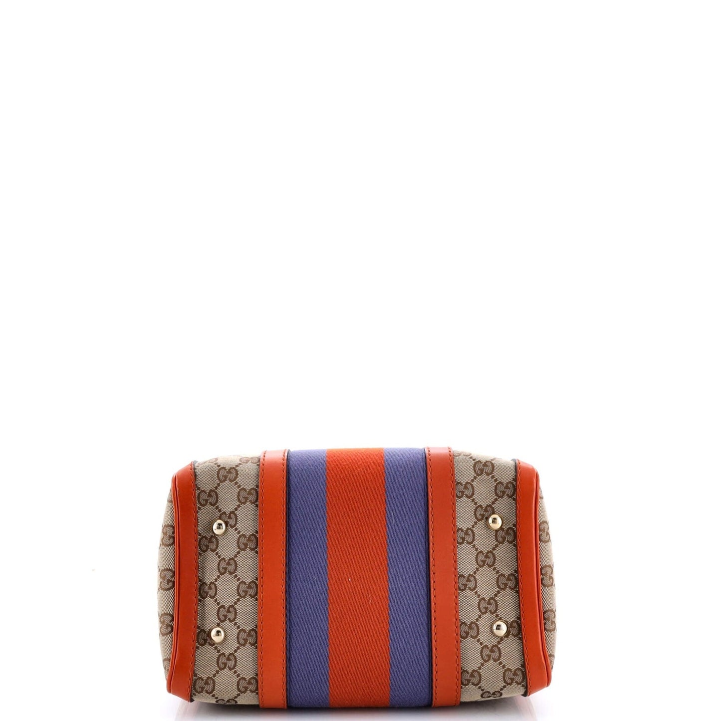 Gucci Vintage Web Boston Bag Gg Canvas Small